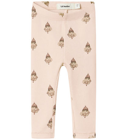 Lil' Atelier Leggings - Rib - NbfLavo - Pastel Parchment w. Claw Lil' Atelier Leggings - Rib - NbfLavo - Pastel Parchment w. Claw