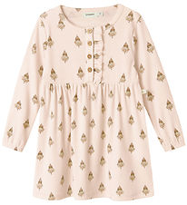 Lil' Atelier Dress - Rib - NmfLavo - Pastel Parchment w. Clowns