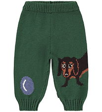 Molo Trousers - Knitted - Wool/Cotton - Dachshund Puppy Molo Trousers - Knitted - Wool/Cotton - Dachshund Puppy