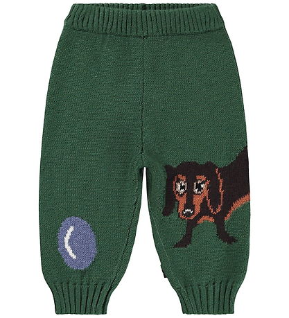 Molo Trousers - Knitted - Wool/Cotton - Dachshund Puppy Molo Trousers - Knitted - Wool/Cotton - Dachshund Puppy