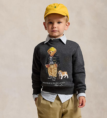 Polo Ralph Lauren Sweatshirt - Classic - Grey w. Soft Toy
