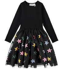 Molo Dress - Rib - Cyrus - Black with Sequins