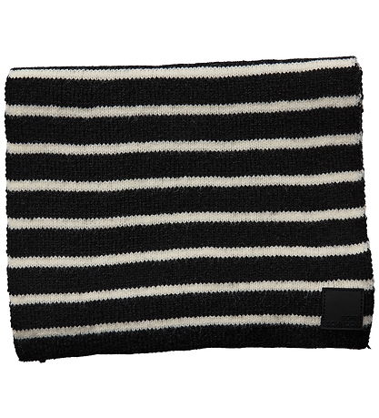 Sofie Schnoor Scarf - Knitted - Lailasy - Black w. Stripes