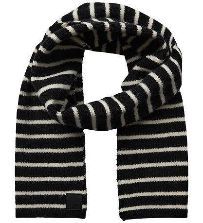 Sofie Schnoor Scarf - Knitted - Lailasy - Black w. Stripes