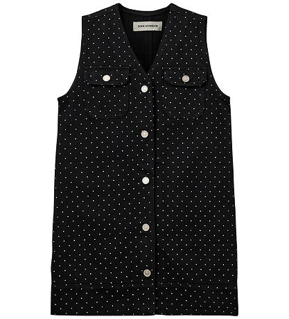 Sofie Schnoor Kleid - Denim - Käfer - Schwarz m. Punkte