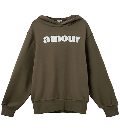 Sofie Schnoor Girls Hoodie - Simona - Crocodile Green w. Pri