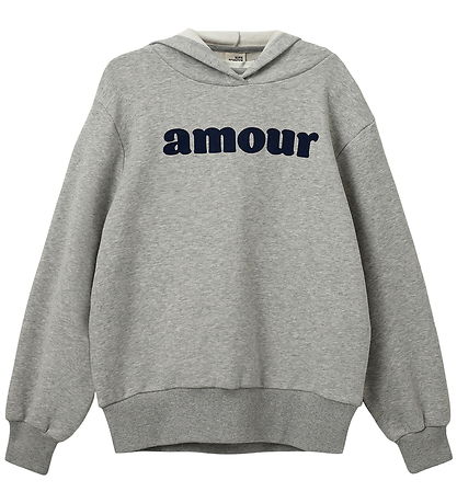 Sofie Schnoor Girls Hoodie - Simona - Grey Melange w. Print