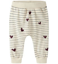 Name It Trousers - NbfVandora - Summer Sand/Stripes Duck Hearts