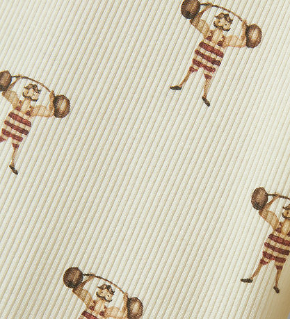 Lil' Atelier Blouse - Rib - NmmLavo - Turtledove/Strong Mon