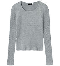 LMTD Blouse - Rib - NlfNinusa - Grey Melange LMTD Blouse - Rib - NlfNinusa - Grey Melange