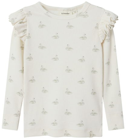 Lil' Atelier Bluse – Noos – Rib – NmfGavo – Pastel Pergament/Swa