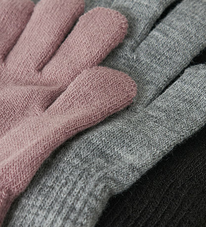 Name It Käsineet - NkfMagic - Neulottu - 6 kpl - Black/Grey PUUT