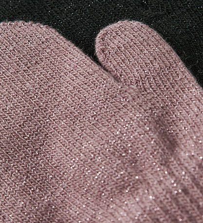 Name It Mittens - NmfMagic - 2-Pack - Black/Woodrose Name It Mittens - NmfMagic - 2-Pack - Black/Woodrose