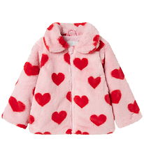 Name It Jacket - Faux Fur - NmfMindy - Nosegay w. Hearts Name It Jacket - Faux Fur - NmfMindy - Nosegay w. Hearts