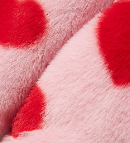 Name It Jacket - Faux Fur - NmfMindy - Nosegay w. Hearts