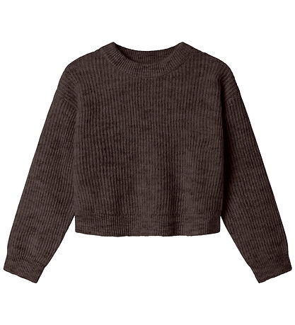 Name It Blouse - Knitted - NkfHolly - Boxy - Seal Brown