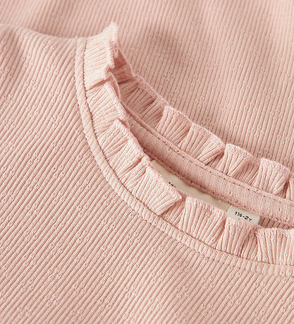 Lil' Atelier Blouse - Rib - NmfNora - Cameo Rose w. Pointelle Lil' Atelier Blouse - Rib - NmfNora - Cameo Rose w. Pointelle