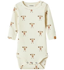 Lil' Atelier Bodysuit l/s - Rib - NbmLavo - Turtledove/Strong MA