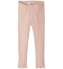 Lil' Atelier Leggings - Rib - NmfNora - Cameo Rose M Mynsturprjó