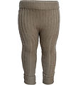 Hanevild Leggings - Stickad - Rib - Ljung - Koriander