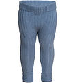 Hanevild Leggings - Stickad - Rib - Ljung - Blue Snöstorm