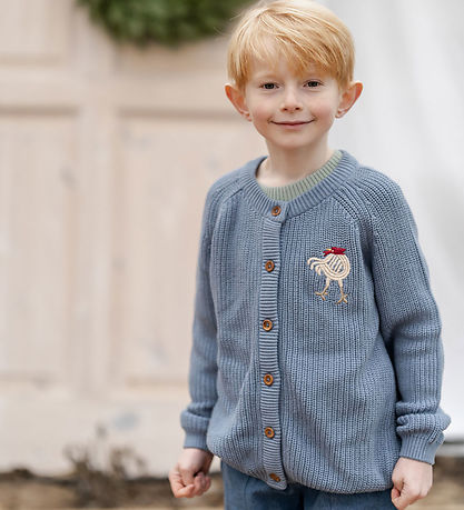 Hanevild Cardigan - Knitted - Wharf - Blue Blizzard