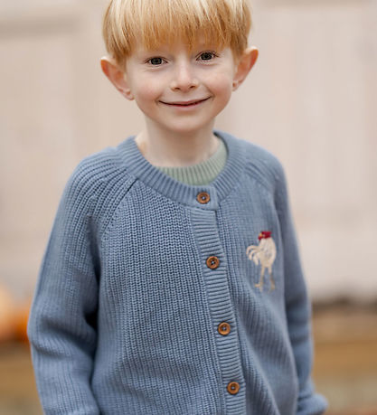 Hanevild Cardigan - Knitted - Wharf - Blue Blizzard