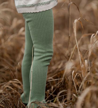 Hanevild Trousers - Knitted - Rib - Tilde - Shale Green