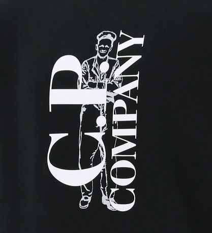 Sweat-shirt C.P. Company - Noir av. Blanc Sweat-shirt C.P. Company - Noir av. Blanc