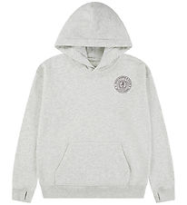 Abercrombie & Fitch Hoodie - Light Grey Melange w. Print