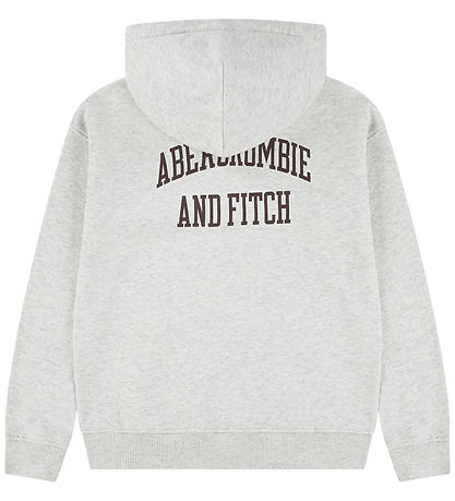 Abercrombie & Fitch Hettupeysa - Ljósgráir tónar M. Prentað