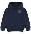 Abercrombie & Fitch Kapuzenpullover - Navy Blazer m. Print Abercrombie & Fitch Kapuzenpullover - Navy Blazer m. Print