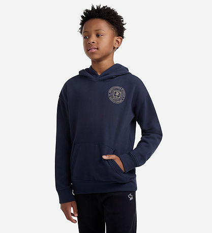 Abercrombie & Fitch Sweat à Capuche - Marine Blazer av. Imprimé Abercrombie & Fitch Sweat à Capuche - Marine Blazer av. Imprimé