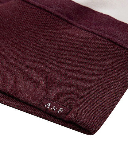 Abercrombie & Fitch Sweatshirt w. Zipper - Fig/Off White