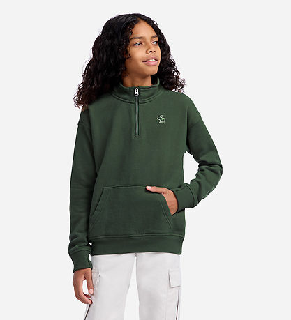 Abercrombie & Fitch Sweatshirt w. Zipper - Thyme