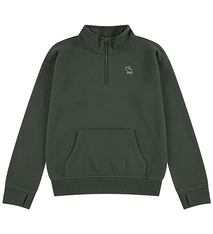 Abercrombie & Fitch Sweatshirt w. Zipper - Thyme