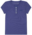 Abercrombie & Fitch T-shirt - Rib - Skipper Blue Abercrombie & Fitch T-shirt - Rib - Skipper Blue