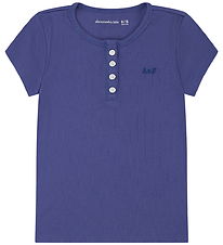 Abercrombie & Fitch T-Shirt - Rib - Skipper Blue Abercrombie & Fitch T-Shirt - Rib - Skipper Blue