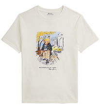 Polo Ralph Lauren T-shirt - Off White w. Soft Toy Polo Ralph Lauren T-shirt - Off White w. Soft Toy