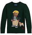 Polo Ralph Lauren Blouse - Knitted - Moss Agate w. Soft Toy Polo Ralph Lauren Blouse - Knitted - Moss Agate w. Soft Toy