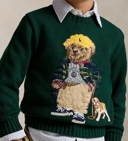 Polo Ralph Lauren Blouse - Knitted - Moss Agate w. Soft Toy Polo Ralph Lauren Blouse - Knitted - Moss Agate w. Soft Toy