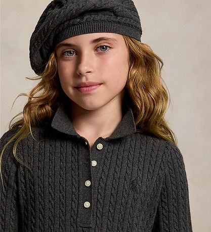 Polo Ralph Lauren Klänning - Stickad - Gråmelerad