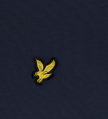 Lyle & Scott Stuttermabolur - Plain - Dark Dökkblátt