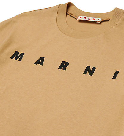 Marni T-shirt - Cardboard Beige w. Black