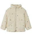 Name It Fleece Jacket - Teddy - NmnMagot - Fog/Flower Name It Fleece Jacket - Teddy - NmnMagot - Fog/Flower