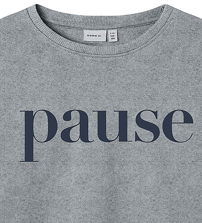 Name It Sweatshirt - NkmNello - Grey Melange w. Print