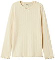 Name It Blouse - Rib - NkfNolea - Parchment w. Pointelle