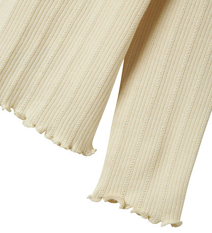Name It Blouse - Rib - NkfNolea - Parchment w. Pointelle