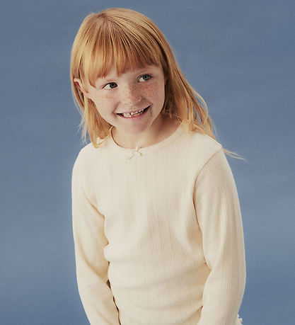 Name It Blouse - Rib - NkfNolea - Parchment w. Pointelle