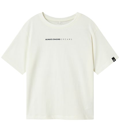 Name It T-shirt - NkmNelson - Coconut Mjölk m. Tryck